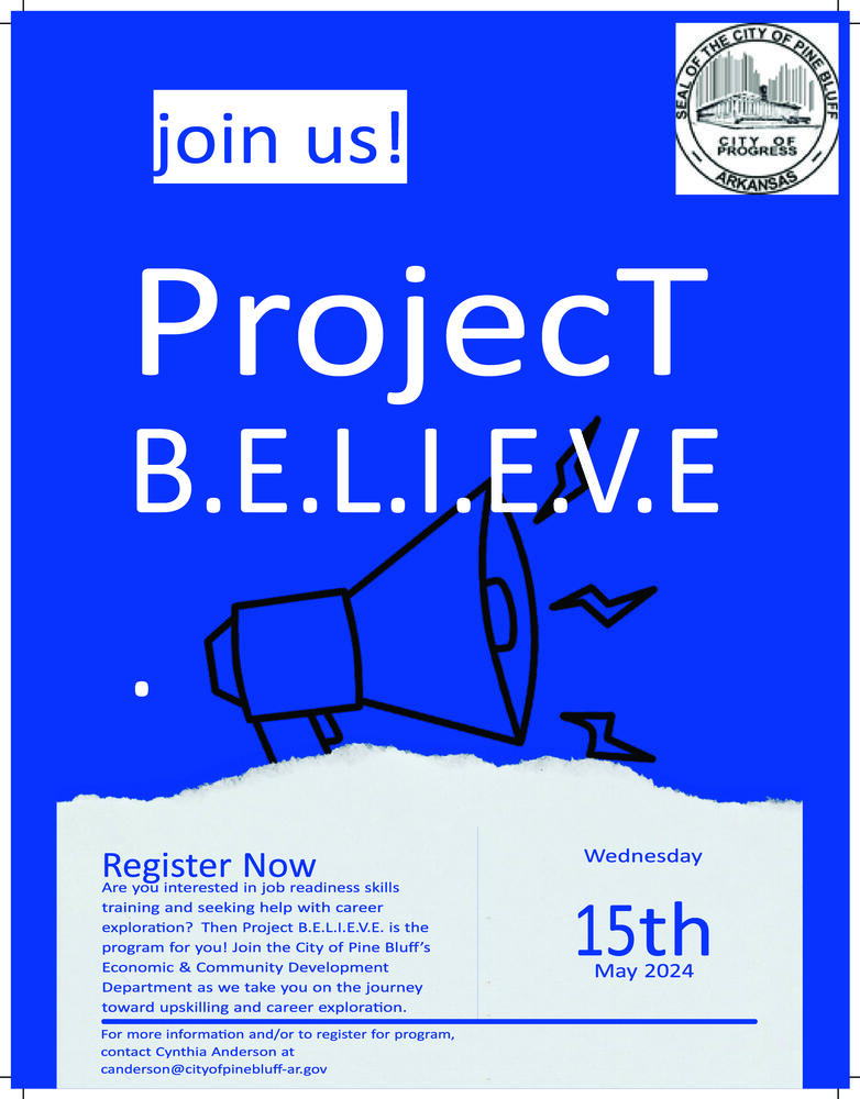 Project B.E.L.I.E.V.E. Flyer, details below.