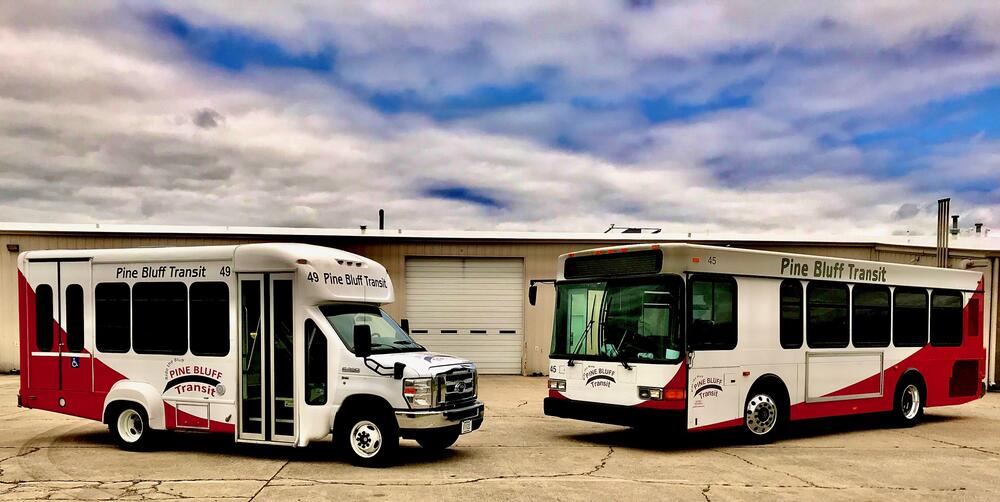 Pine Bluff public transport vehicles